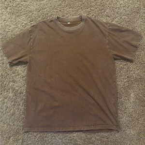 Faded Brown Cotton Oversized Y2K Mens Medium